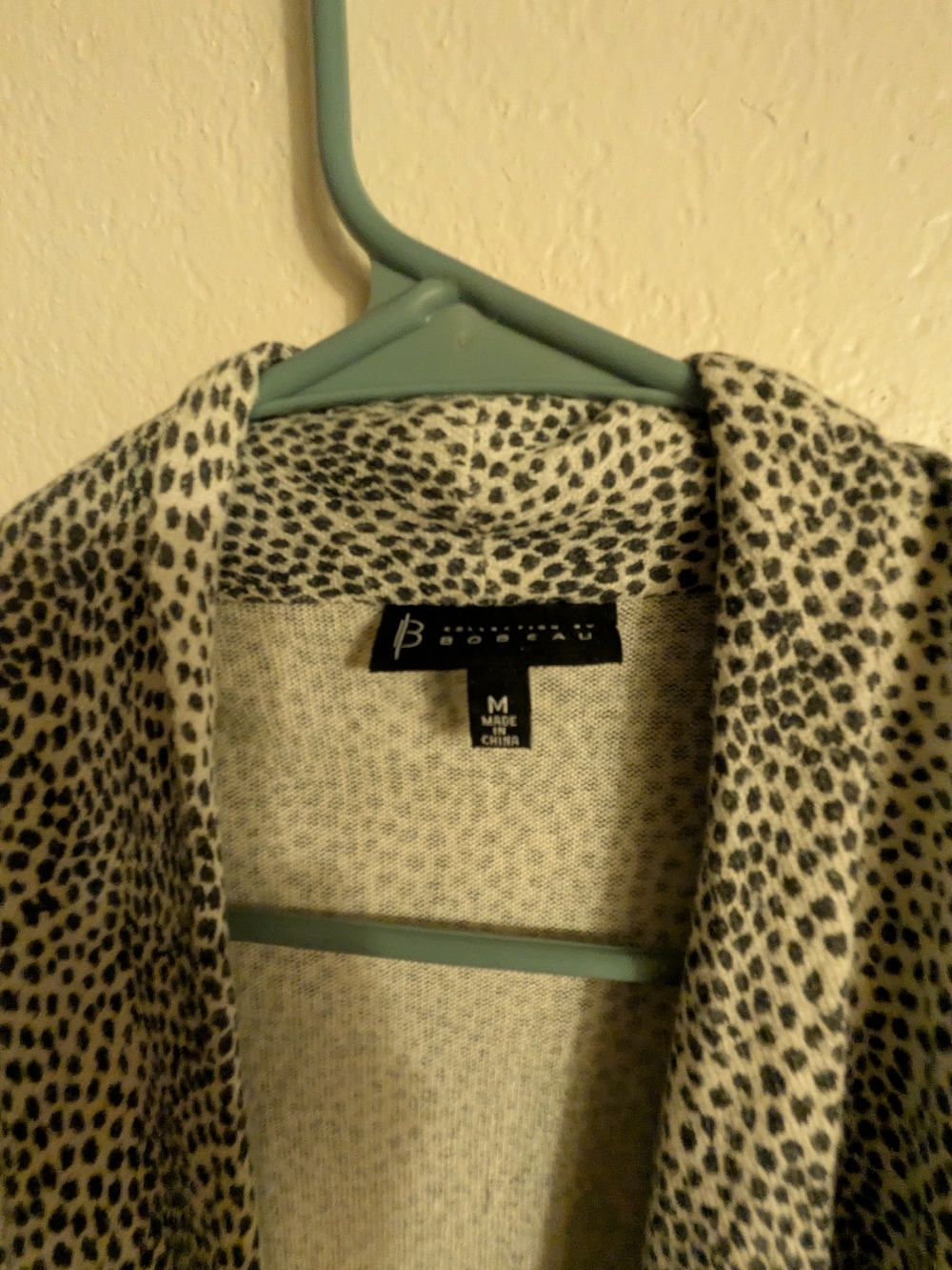 Lightweight Black & White Printed Open-Front Women's Cardigan - Picture 3 of 5
